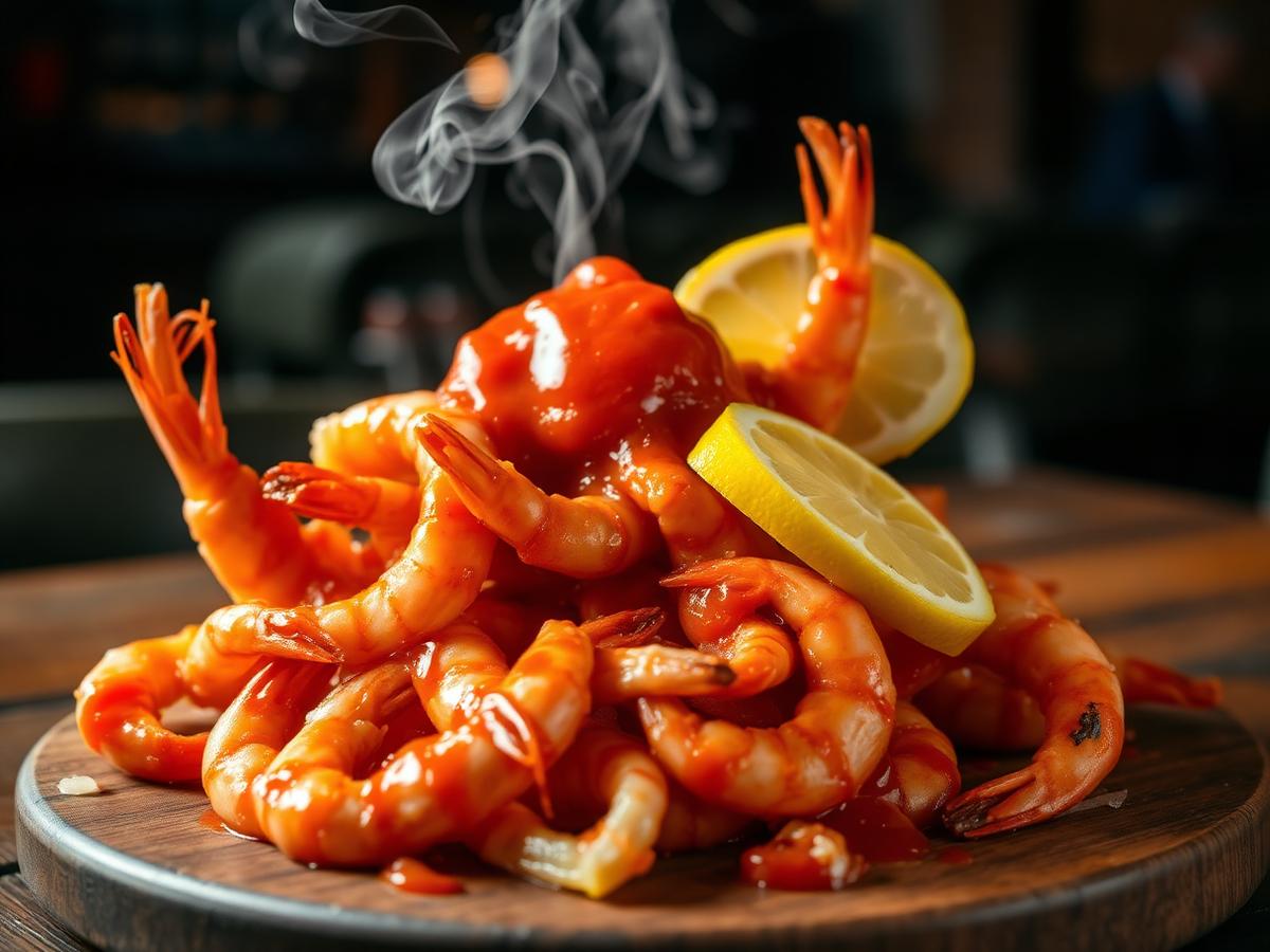 Boiled shrimp platter